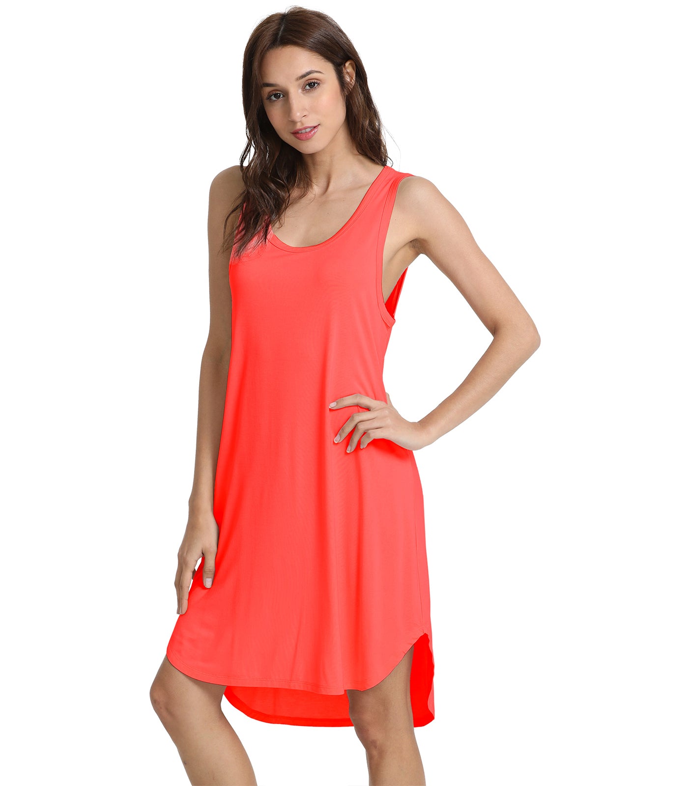 WiWi Womens Scoop Neck Sleeveless Nightgowns