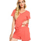 WiWi Women's Cute V-Neck Bamboo Pajamas Set