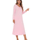 WiWi Nightgowns for Women Soft Long Sleeve Nightshirts