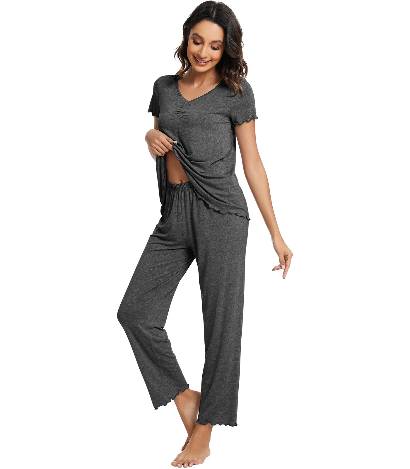 WiWi Womens Bamboo Pajamas Set