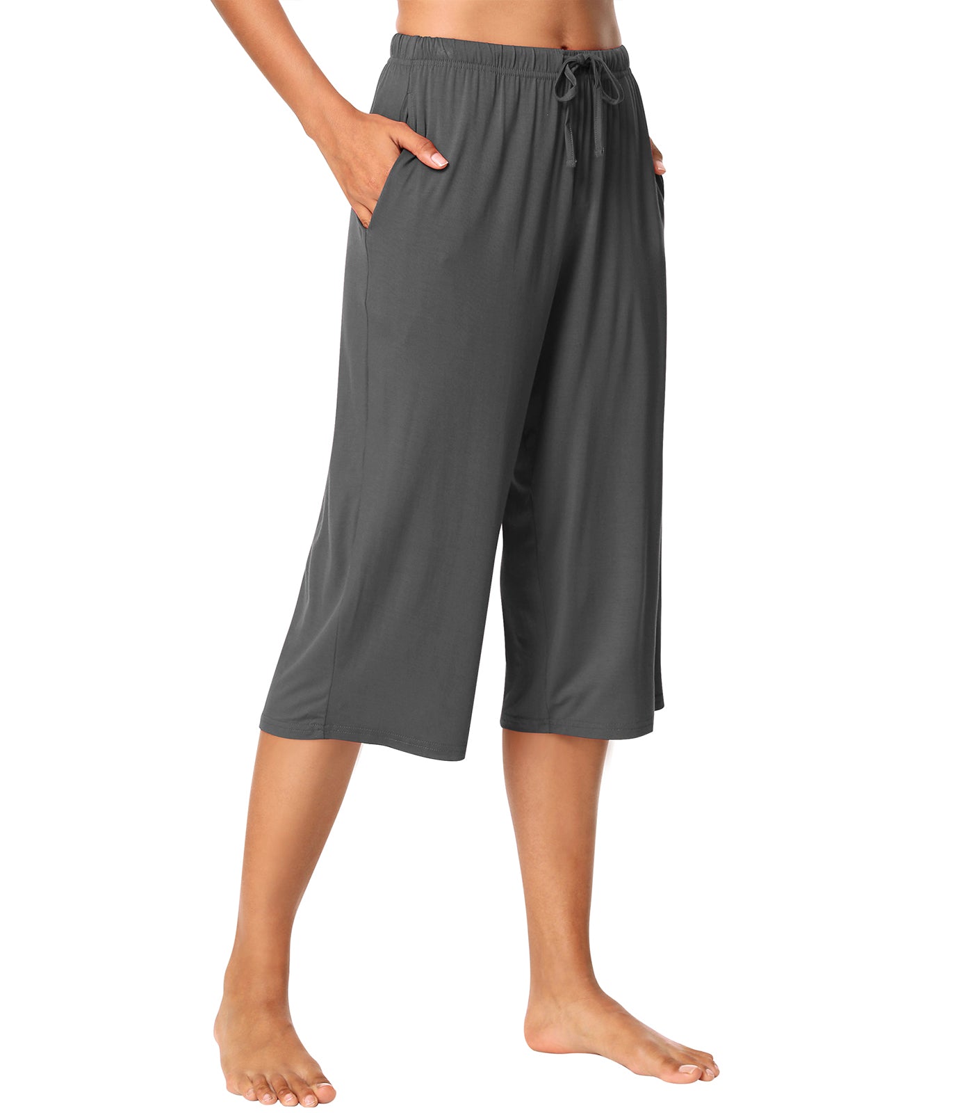 WiWi Womens Bamboo Comfy Capri Pants