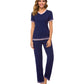 WiWi Womens Short Sleeves Pajamas Set