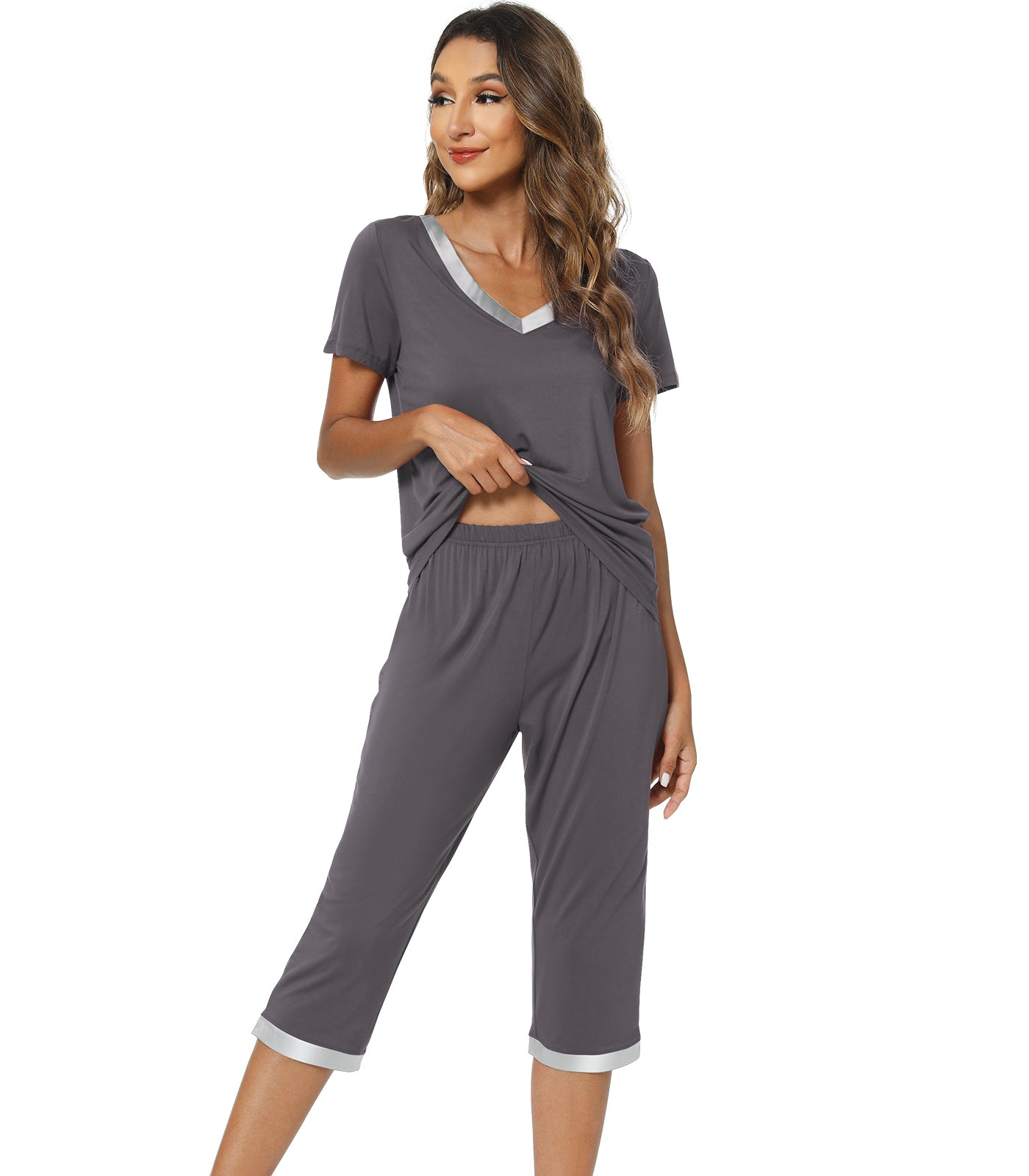 WiWi V-neck Bamboo Pajamas for Women