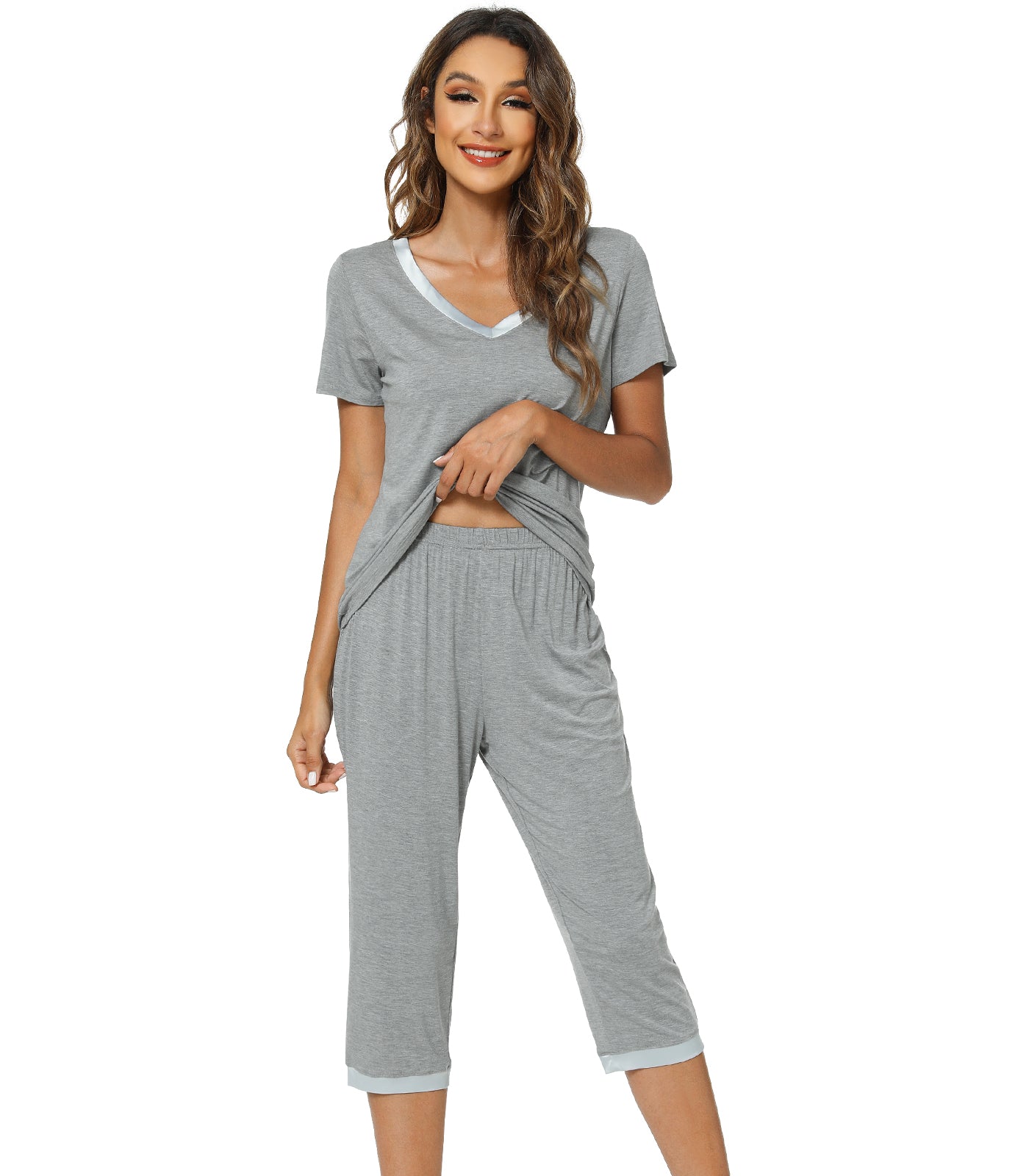 WiWi V-neck Bamboo Pajamas for Women