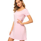 WiWi Womens Soft Short Sleeve Nightgowns