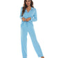 WiWi Pajamas Set Long Sleeve Nightwear Loungewear