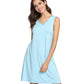 WiWi Women's Bamboo Sleeveless Soft Nightgown
