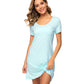 WiWi Womens Soft Short Sleeve Nightgowns