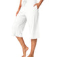WiWi Womens Bamboo Comfy Capri Pants