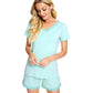 WiWi Women's Cute V-Neck Bamboo Pajamas Set