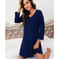 WiWi Soft Long Sleeve Nightshirts for women