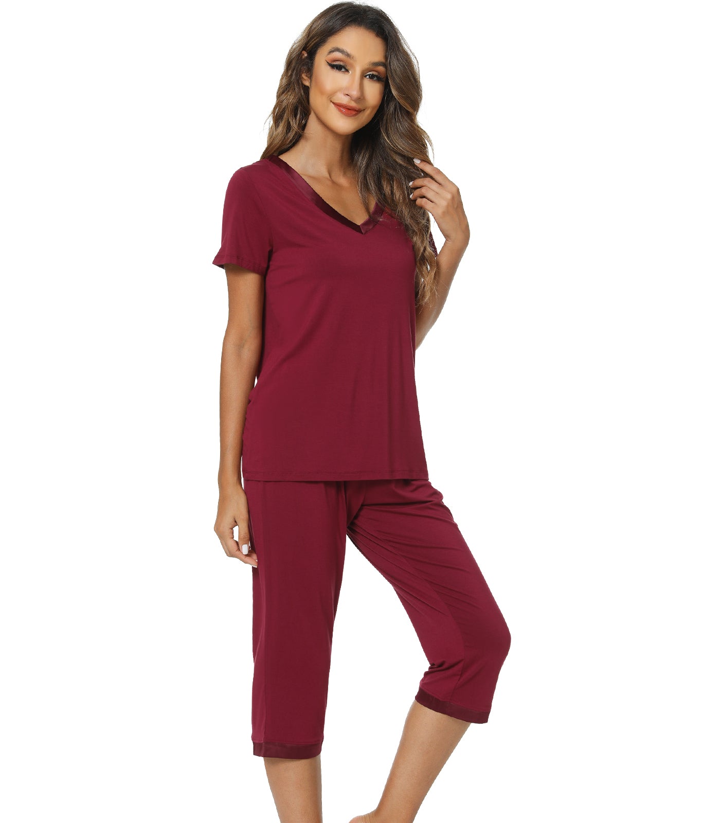 WiWi V-neck Bamboo Pajamas for Women