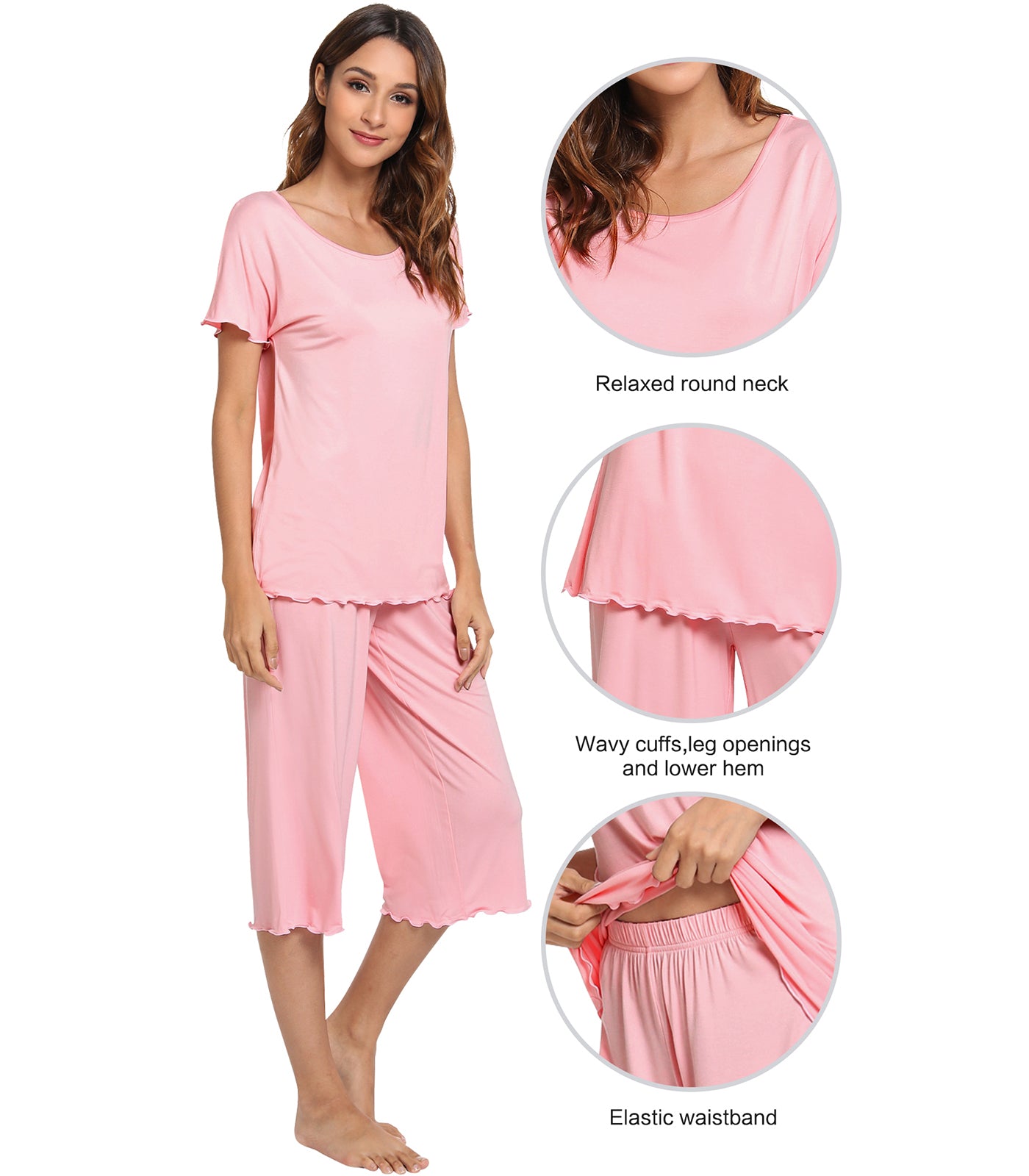 WiWi Women's Soft Bamboo Pajama Set