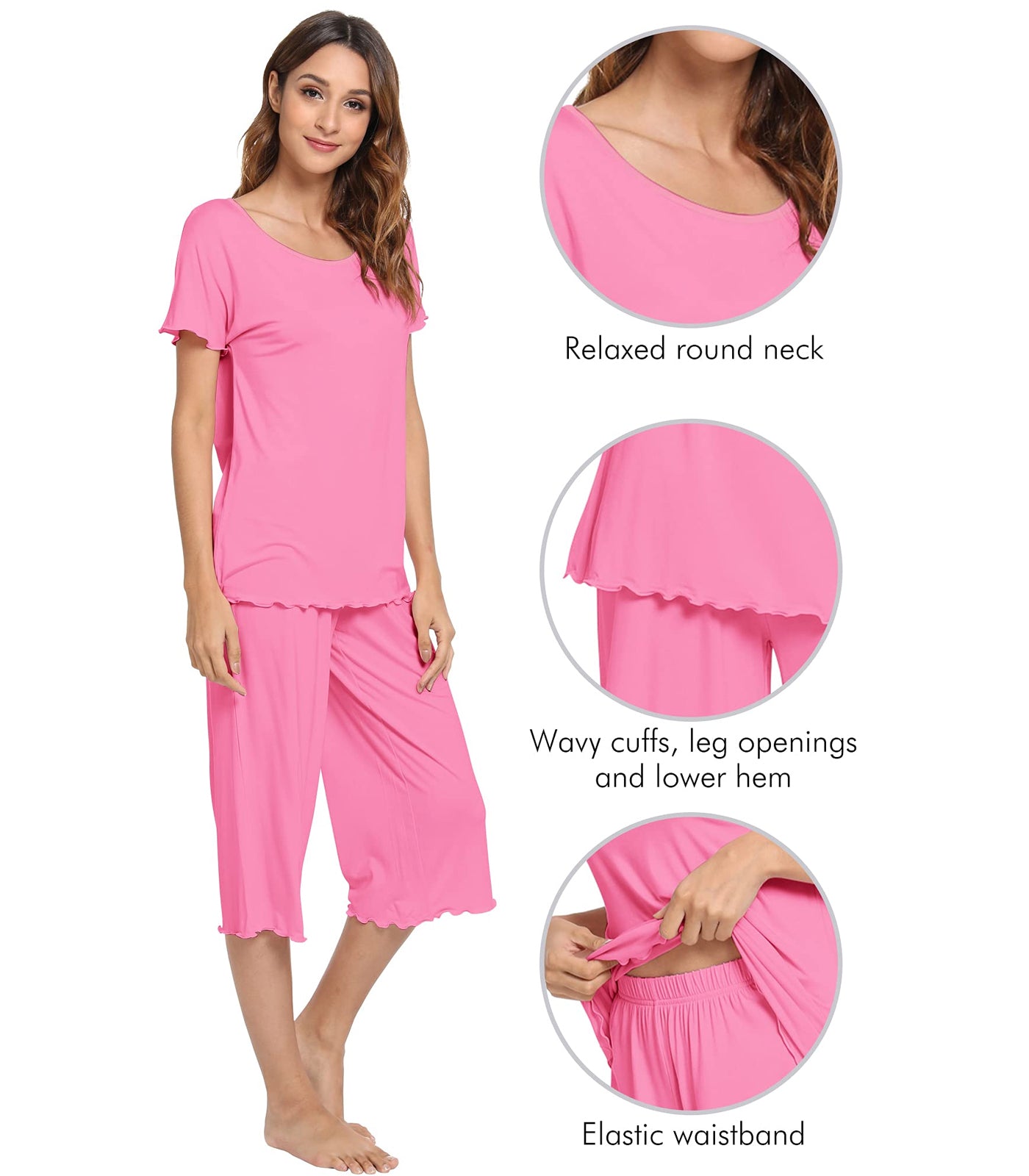 WiWi Women's Soft Bamboo Pajama Set