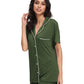 WiWi Pajamas Set Soft  Button Down Pj Lounge Sets