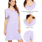 WiWi Nightgowns for Women Short Sleeve Sleepwear