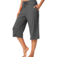 WiWi Womens Bamboo Comfy Capri Pants