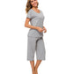 WiWi Women's Soft Bamboo Pajama Set