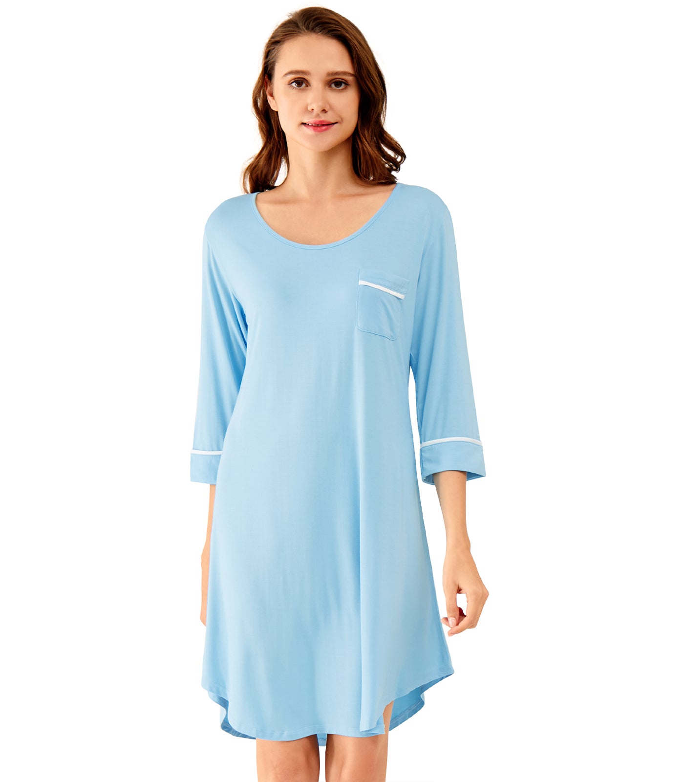 WiWi Women's Nightgowns Soft Bamboo Pajamas