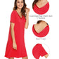 WiWi Nightgowns for Women Short Sleeve Sleepwear