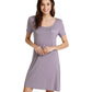 WiWi Womens Soft Short Sleeve Nightgowns