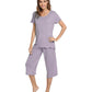 WiWi Women's Soft Bamboo Pajama Set