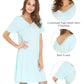 WiWi Nightgowns for Women Short Sleeve Sleepwear