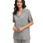 WiWi Pajamas Set Soft  Button Down Pj Lounge Sets