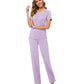 WiWi Womens Short Sleeves Pajamas Set