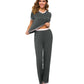 WiWi Womens Short Sleeves Pajamas Set